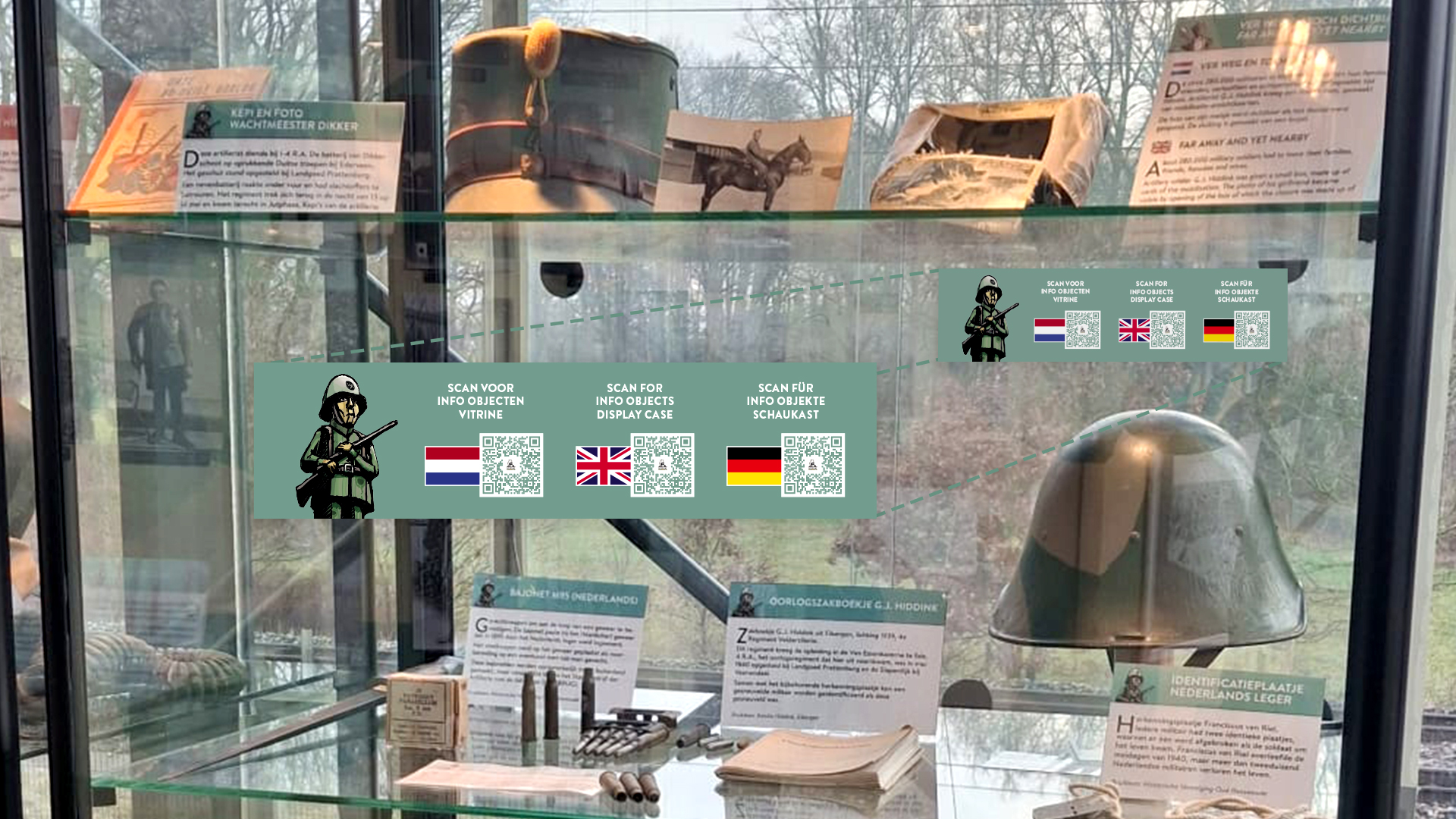 Vormgeving QR codes vitrines